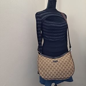 Gucci Brown GG Canvas Crossbody Bag